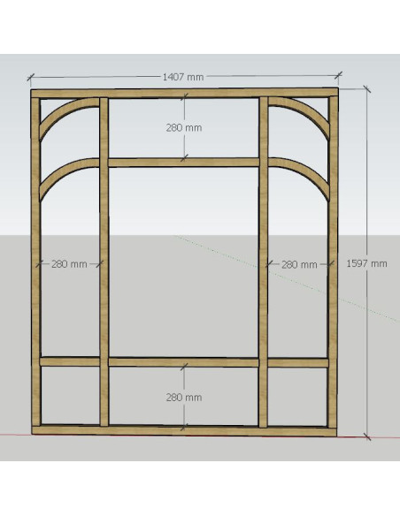 Verrière arches sur mesure selon plan du client