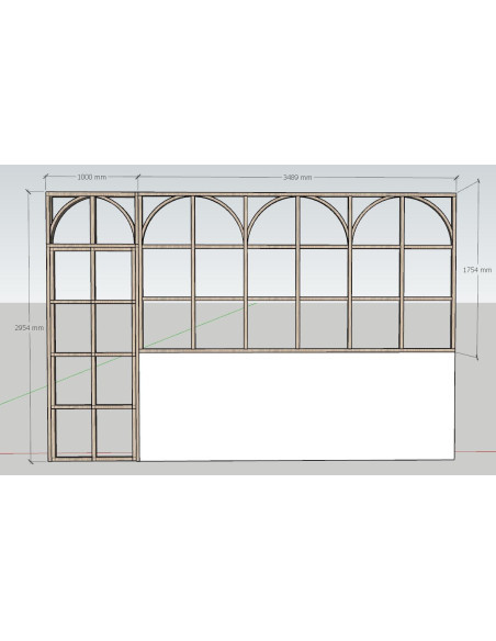 porte et verrière en bois sur mesure