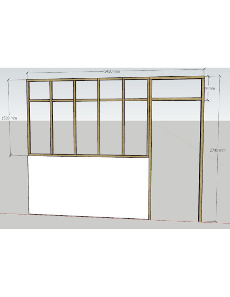 verrière avec bati de porte sur mesure