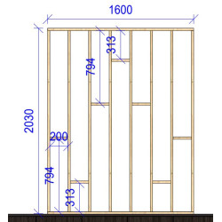 Claustra en chêne vernis...