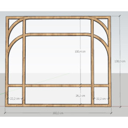verrière art déco chêne sur mesure
