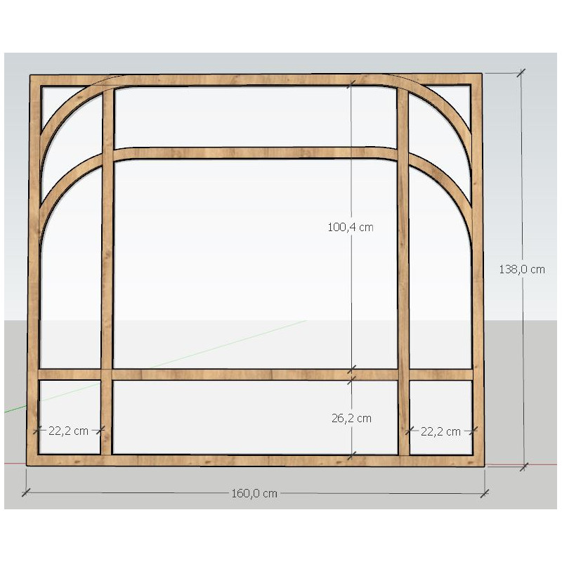 verrière art déco chêne sur mesure