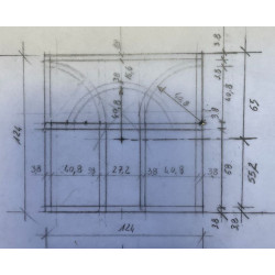 Verrière en chêne vernis...