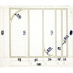 Verrière chêne vernis mat...