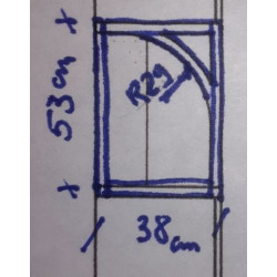 Façade 1 en chêne vernis...