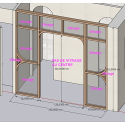 Cloison H2510*L2600mm, en...