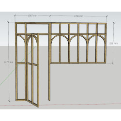 Ensemble verrière et porte...