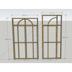 2 portes verrière sur mesure