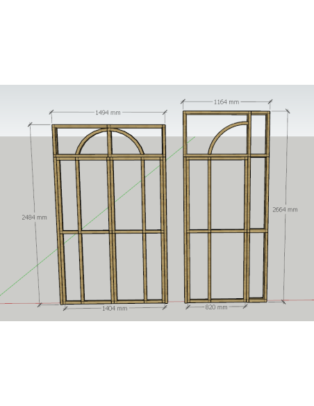 2 portes verrière sur mesure