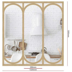 Verrière en chêne vernis...