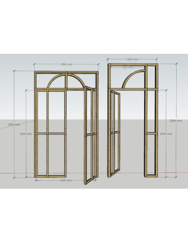Portes verrière sur mesure en chêne