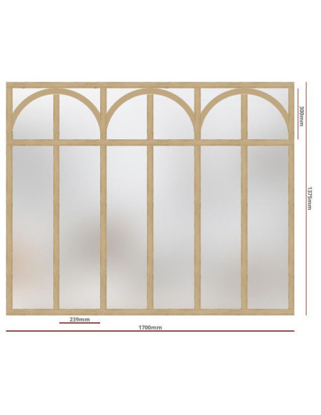 verriere en bois arrondie sur mesure