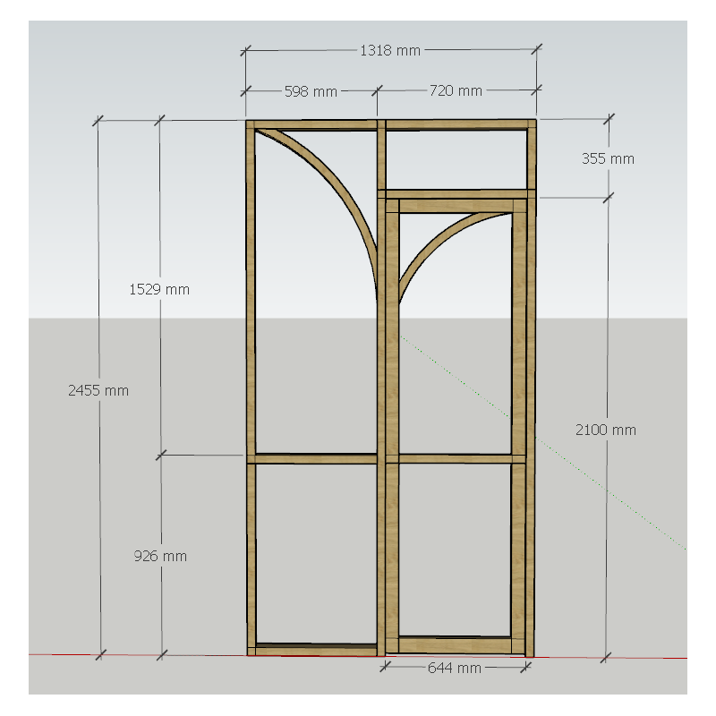 Porte battante sur mesure