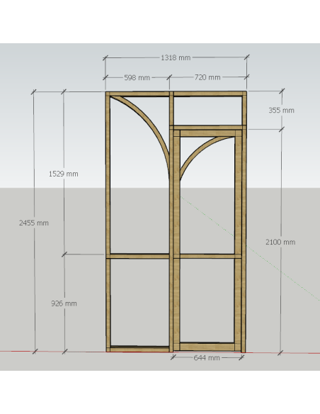 Porte battante sur mesure