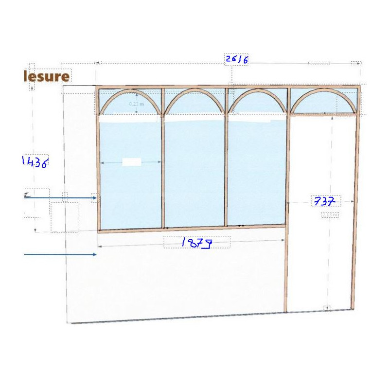 verriere arrondie avec passage porte