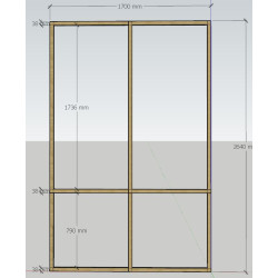 verrière chene sans vitrage