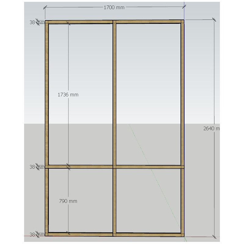 verrière chene sans vitrage