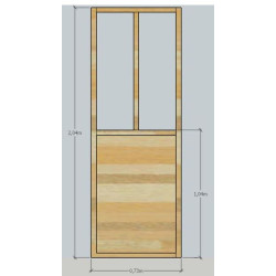 Porte chêne vernis mat sur...