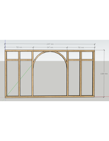 Verrière bois sur mesure, selon plan