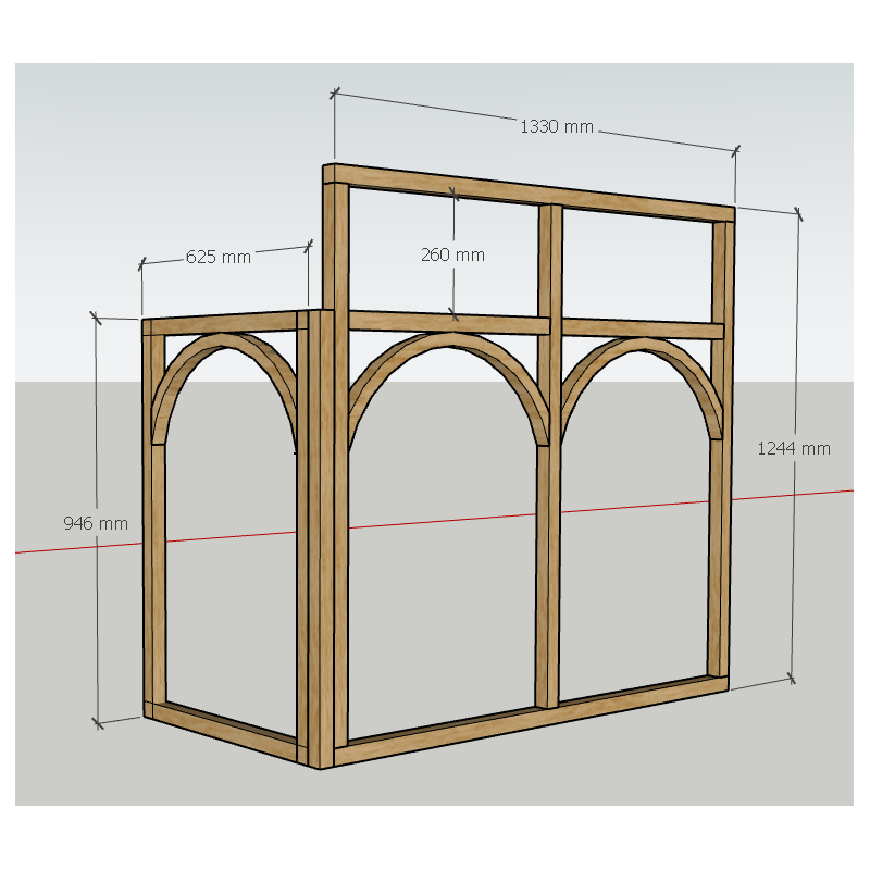 verriere d'angle en chene