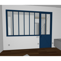 verriere avec porte en bois