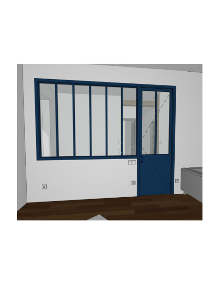 verriere avec porte en bois