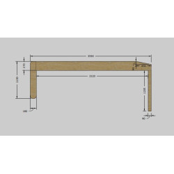 Plan de travail en chêne...