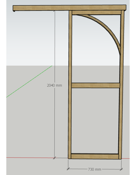 Porte coulissante en chêne sur mesure