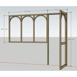 Porte battante et verrière...