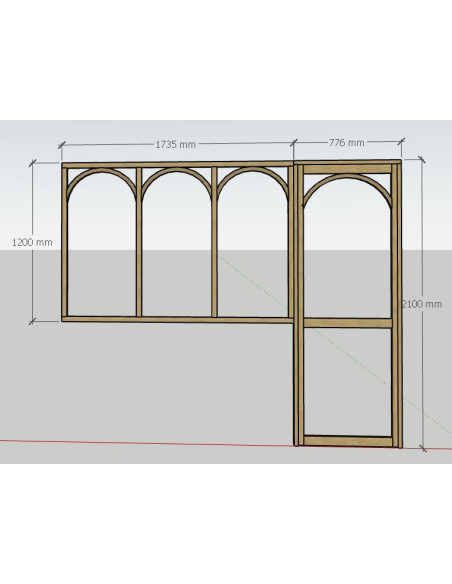 Porte battante et verrière sur mesure, en chêne