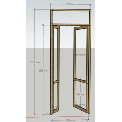 double porte battante sur mesure
