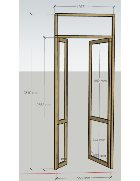 double porte battante sur mesure