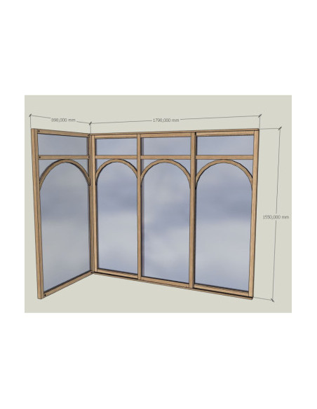verriere d'angle bois sur mesure