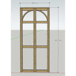 double porte battante arrondie