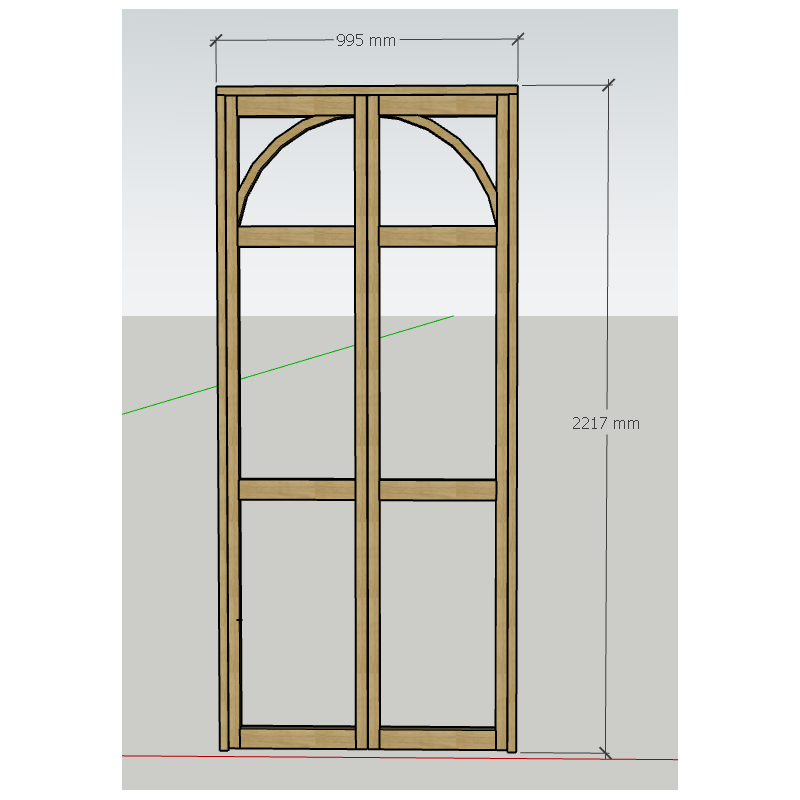 double porte battante arrondie