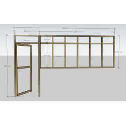 Porte battante et verrière artiste