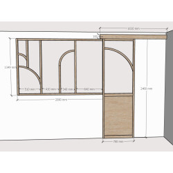 Verrière et porte coulissante