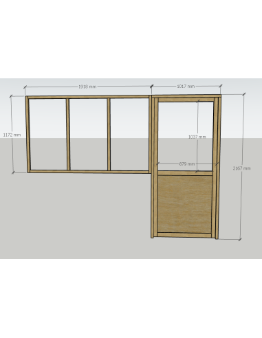 verrière et porte en kit