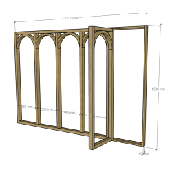 Verrière arches avec 1 ouvrant battant