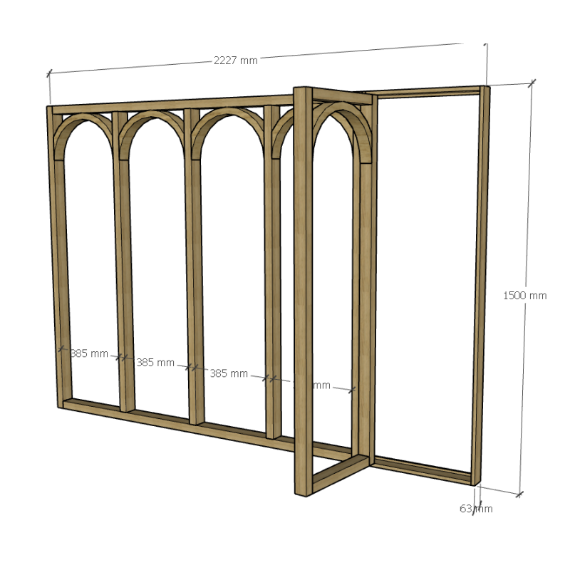 Verrière arches avec 1 ouvrant battant