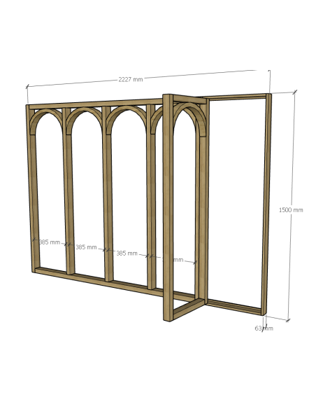 Verrière arches avec 1 ouvrant battant