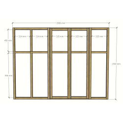 Verrièrebois avec 2 fenêtres