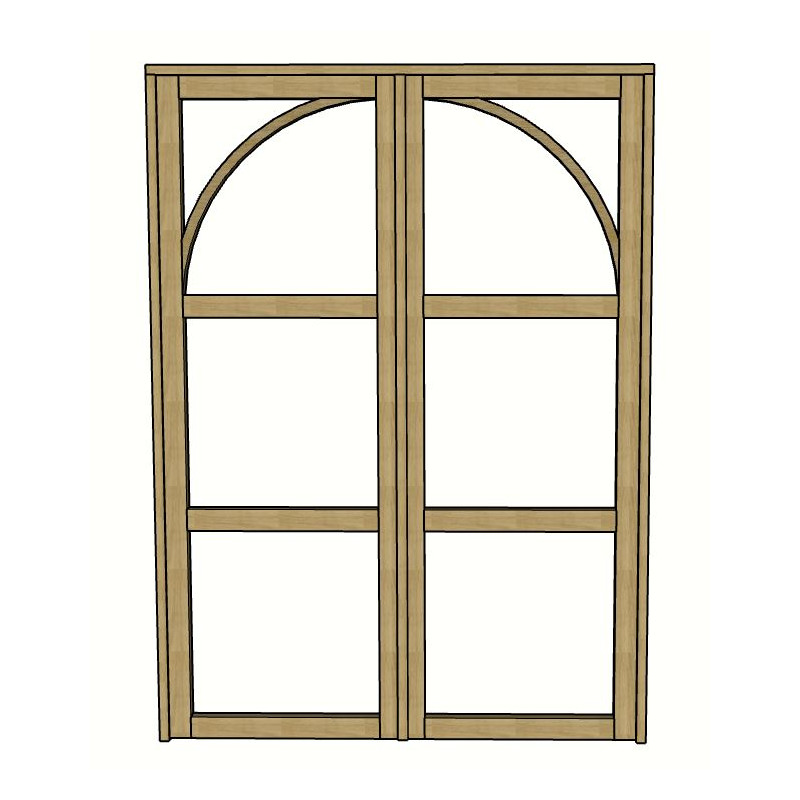 Double porte battante sur mesure en chêne