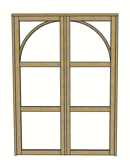 Double porte battante sur mesure en chêne