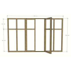 verrière bois avec fenetre