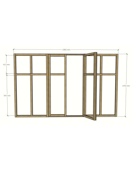 verrière bois avec fenetre