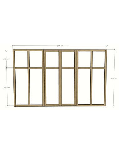 verrière bois avec ouvrant