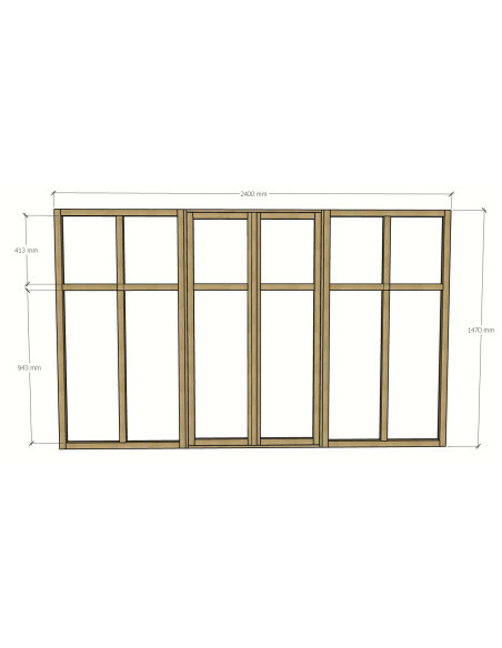 verrière bois avec ouvrant