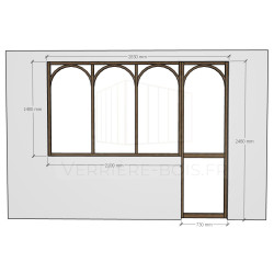 Porte coulissante sur mesure et verrière