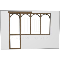 Porte coulissante sur mesure et verrière arches